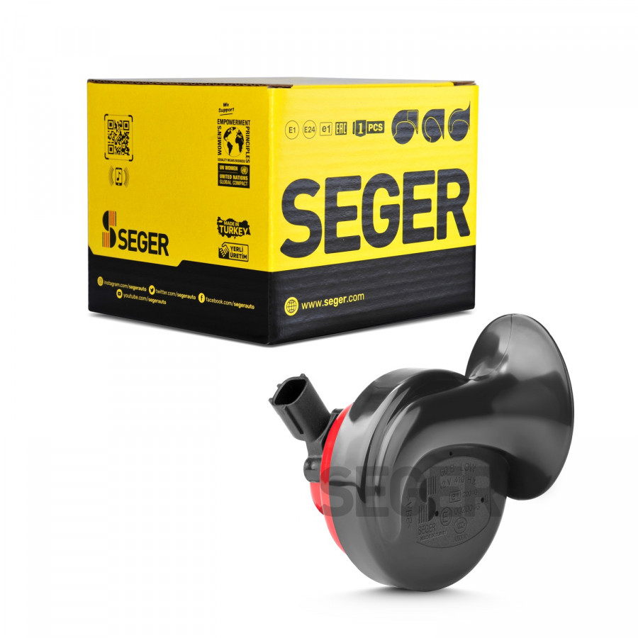 SEGER - 60B Salyangoz Korna 12V (Dadat) , Kalın Ses , Molex Soket ( Hyundaı)