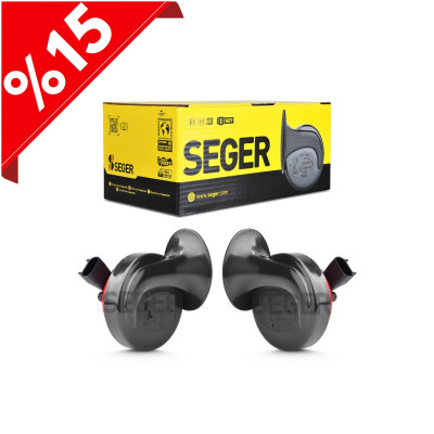 SEGER - 60B Salyangoz Korna 12V (Dadat) , Kalın - İnce Ses Takım , Delphi 1530 Soket (Opel , Chevrolet)